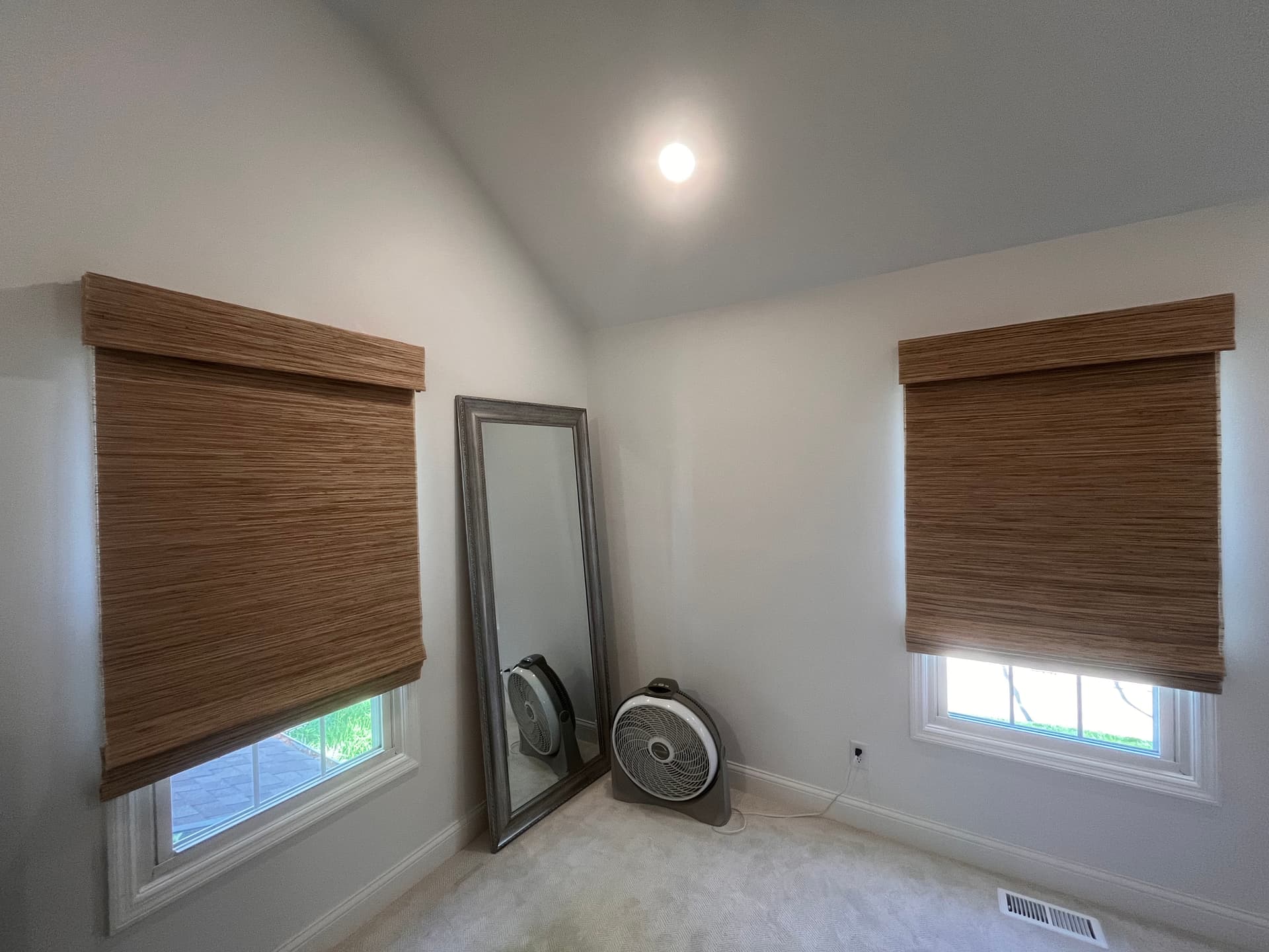 Room-Darkening Woven Wood Shades That Actually Do Both image